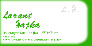 lorant hajka business card